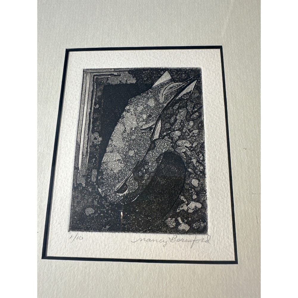 Nancy Beresford Equine Equation Signed Intaglio Print 1/10 Framed Art 12x11 - Picture 2 of 8